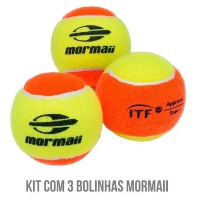 Kit com 3 bolas de beach tennis Mormaii