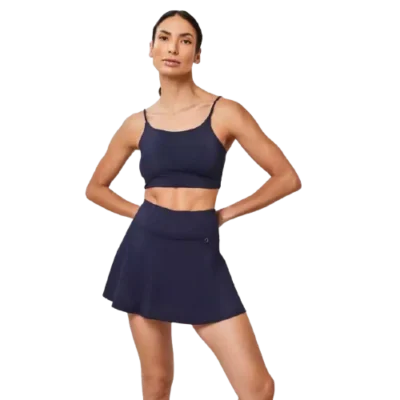 Top de alcinha com bojo removível azul marinho